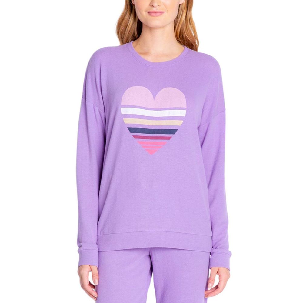 Insomniax Womens Butter Jersey Long Sleeve Crewneck Pajama Top Only,1-Piece